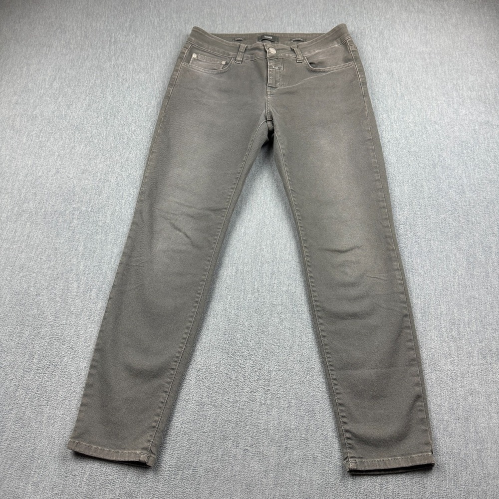 Closed Jeans Women 29X27 Gray Stretch Denim Skinny Organic Cotton Made In Italy
